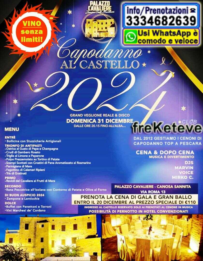 capodanno palazzo cavaliere castello a canosa sannita